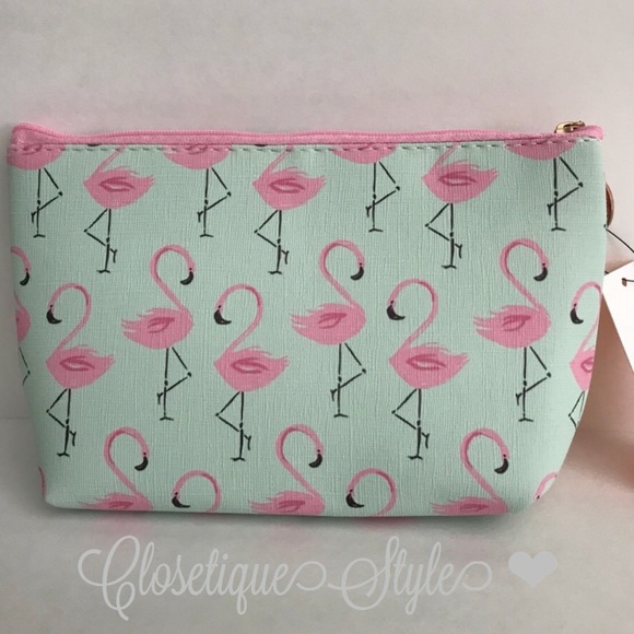 Flamingo Faux Leather Pouch - Picture 2 of 4